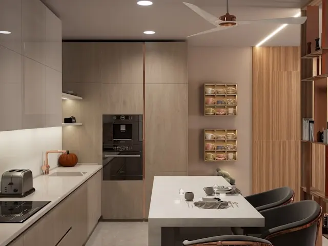 Sector 50 Apartment, Noida — modular kitchen and wardrobes project by Modura Projects